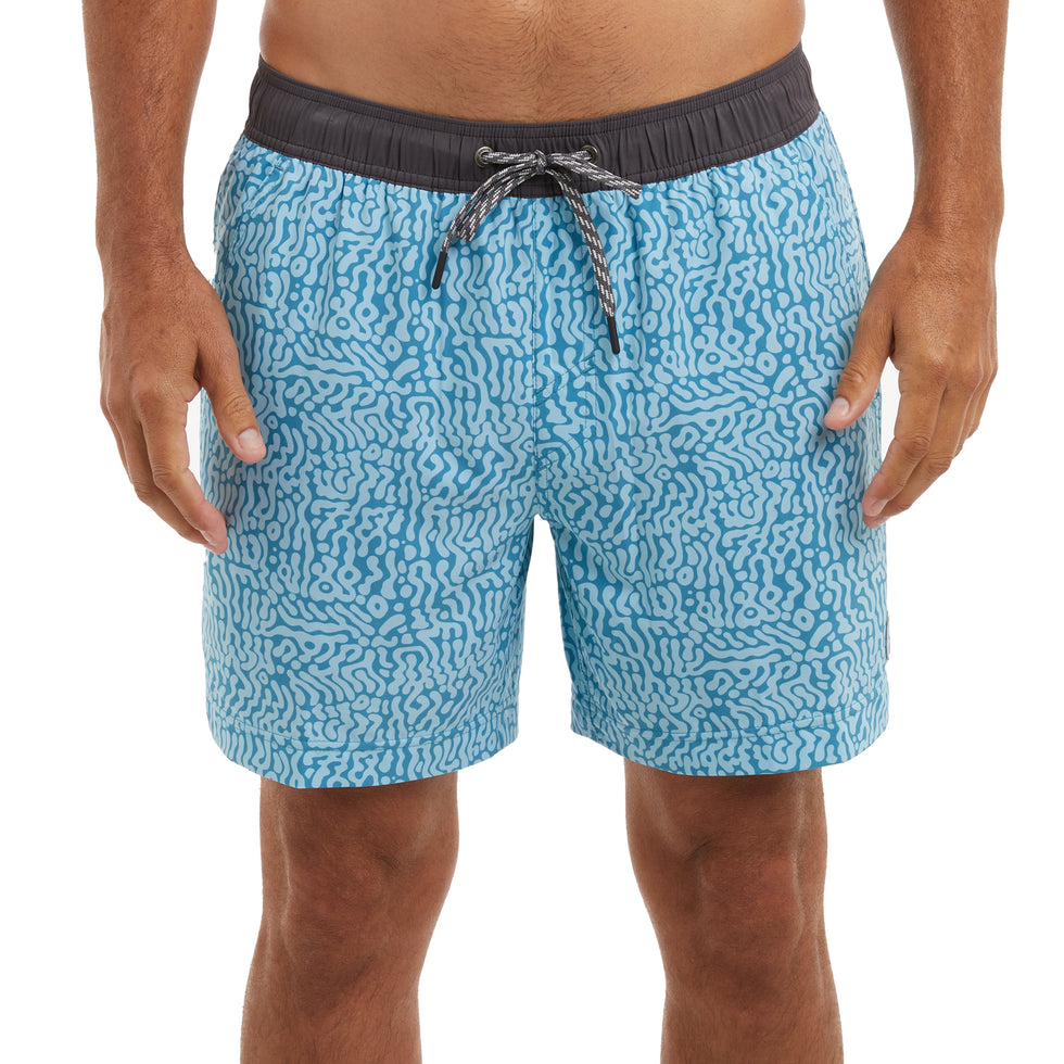 Pelagic Leiday Elastic Waist Lined Shorts 17"