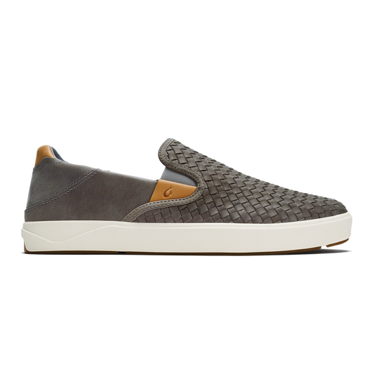 Olukai Lae Ahi Lauhala Mens Leather Slip On Sneakers - Dogfish Tackle & Marine