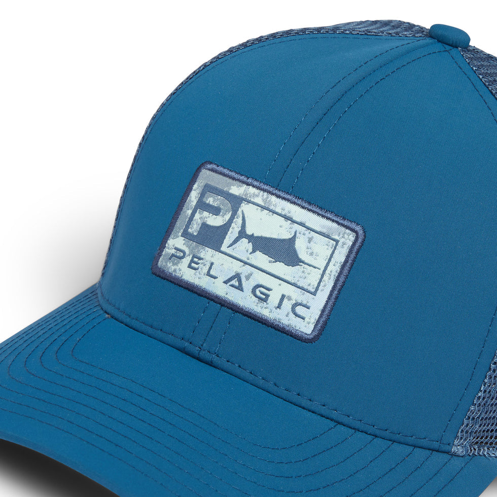 Pelagic Deluxe Gyotaku Trucker Blue - Dogfish Tackle & Marine