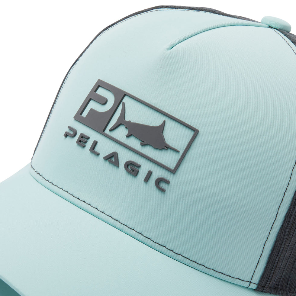 Pelagic Echo icon Performance Trucker Turquoise - Dogfish Tackle & Marine