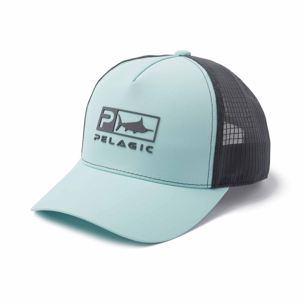 Pelagic Echo icon Performance Trucker Turquoise - Dogfish Tackle & Marine