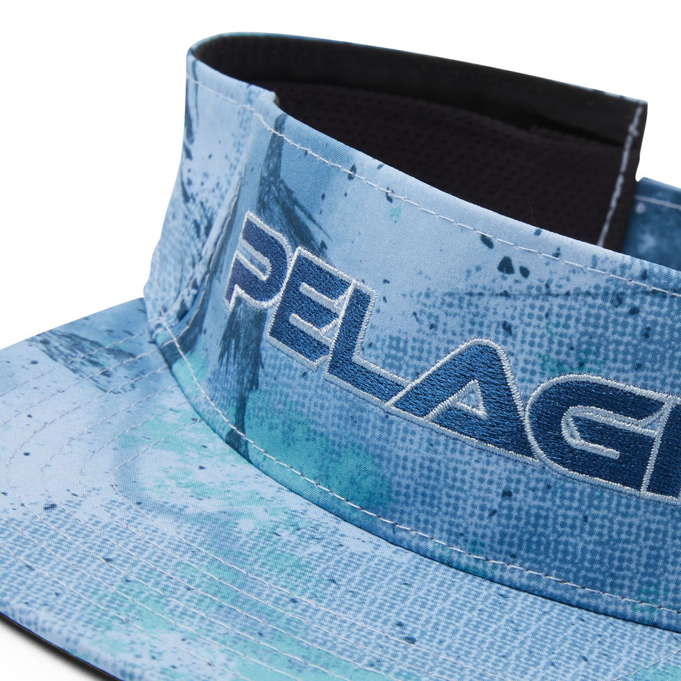 Pelagic Gyotaku Performance Visor Blue - Dogfish Tackle & Marine