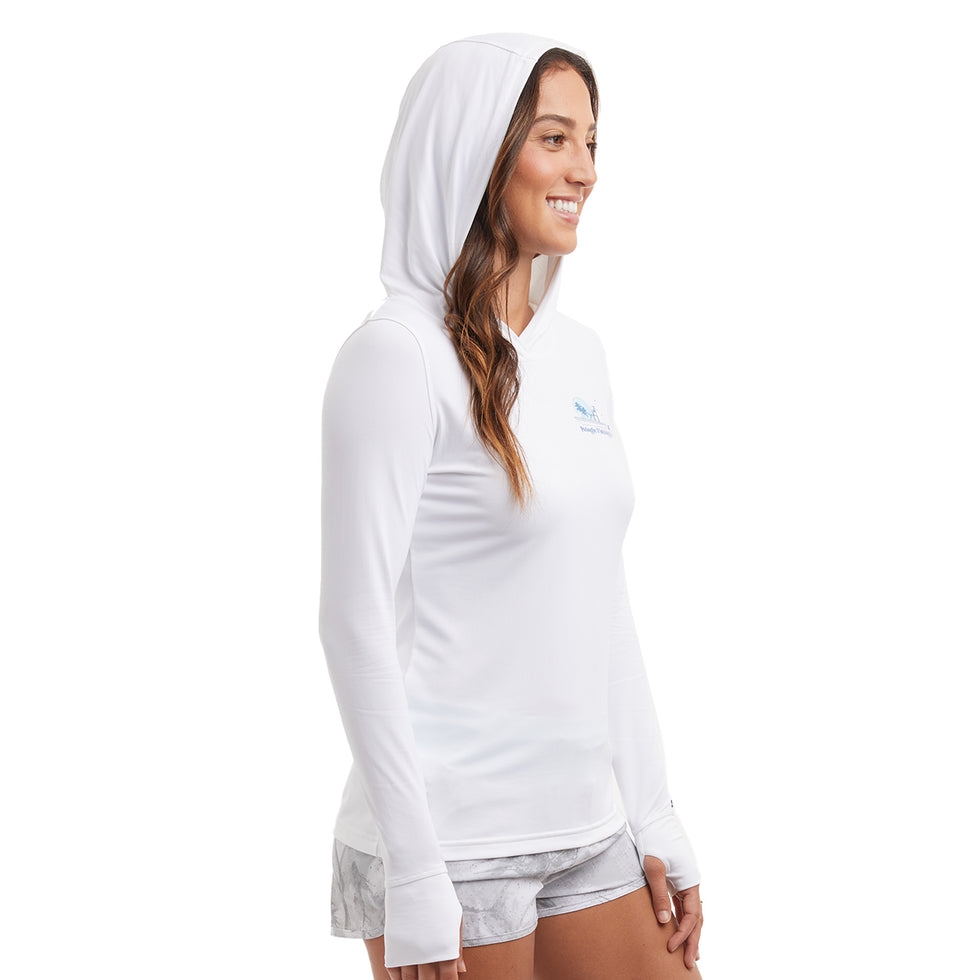 Pelagic Women's Aquatek Evening Fade Hooded Fishing Shirt - Dogfish Tackle & Marine