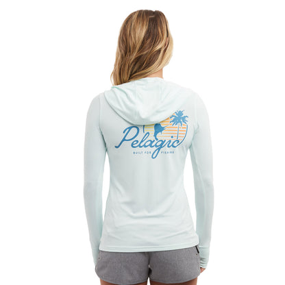 Pelagic Ws Aquatek Sunset Sails Ws Hooded Fishing Shirt - Dogfish Tackle & Marine