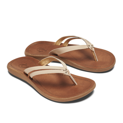 Olukai Women's Kapehe Luana Tapa/Sahara Sandals - Dogfish Tackle & Marine