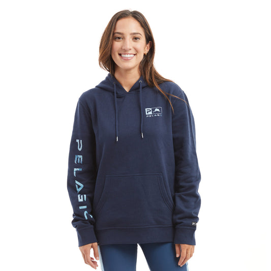 Pelagic Womens Northlake Icon Pullover Fleece Hoodie - Dogfish Tackle & Marine