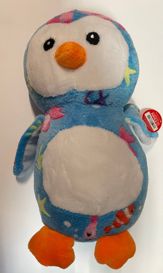 Fiesta 12” Blue Coral Reef Sealife Print stuffed Penguin - Dogfish Tackle & Marine