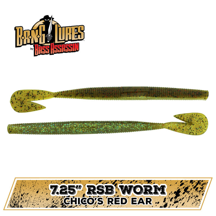 Bass assassin rbs worm 7.25in 8ct bag - Dogfish Tackle & Marine