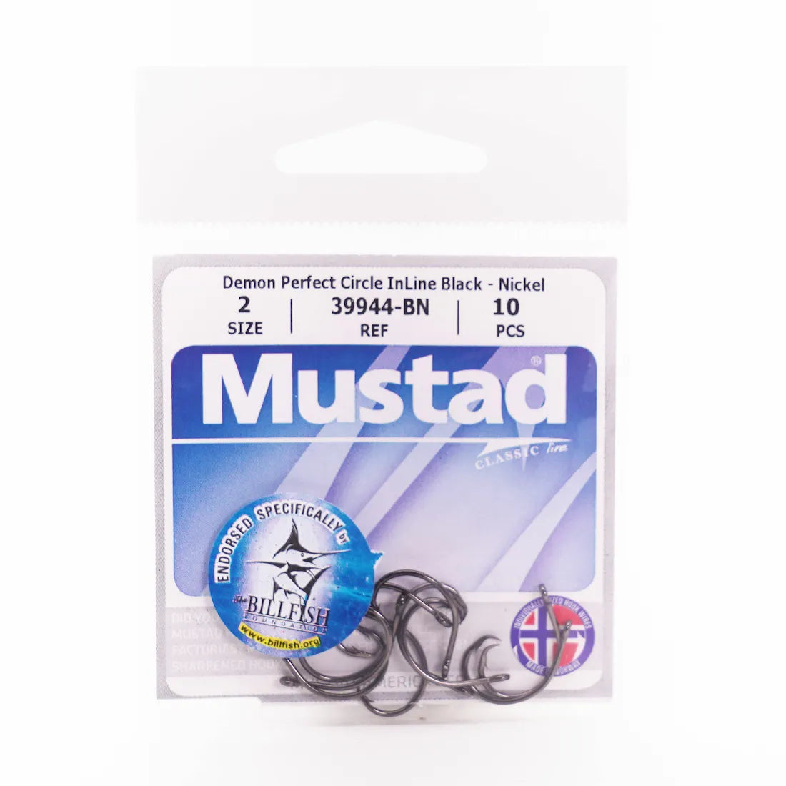 Mustad demon perfect circle inline black nickel hook - Dogfish Tackle & Marine