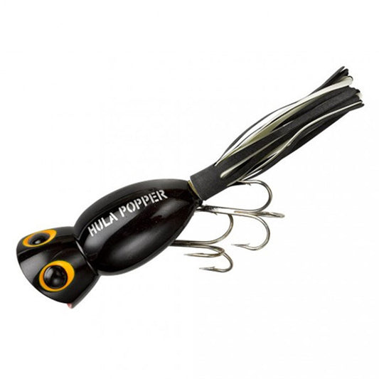 Arbogast hula popper Black - Dogfish Tackle & Marine