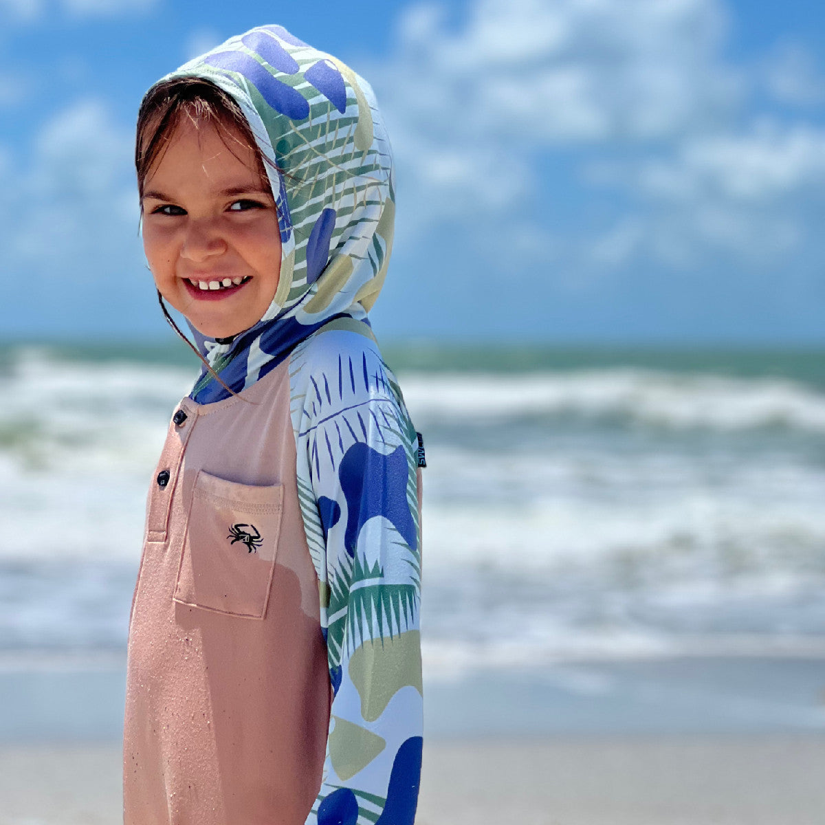 Skinny Water Culture YOUTH HAWKSBILL HOODIE | DESERT SAND/WADI PRINT - Dogfish Tackle & Marine