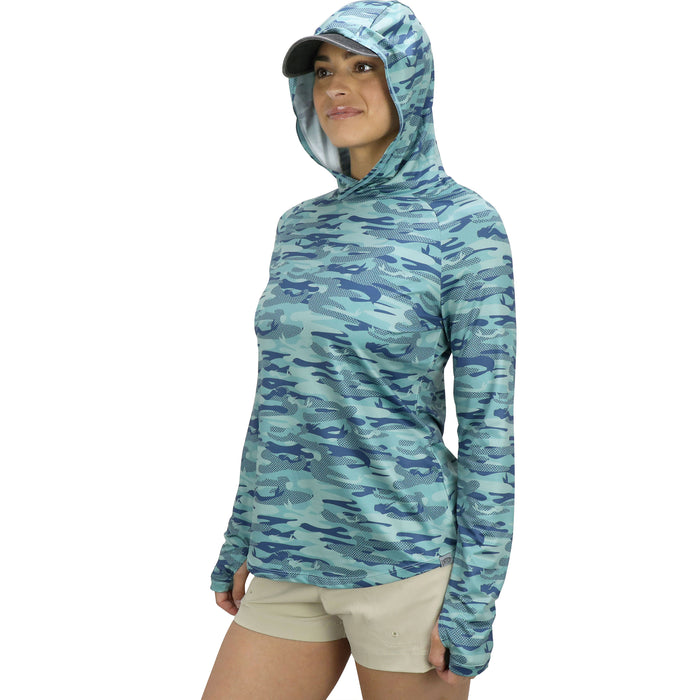 Aftco Womens Tactical Camo Hooded LS Performance Shirt - Dogfish Tackle & Marine