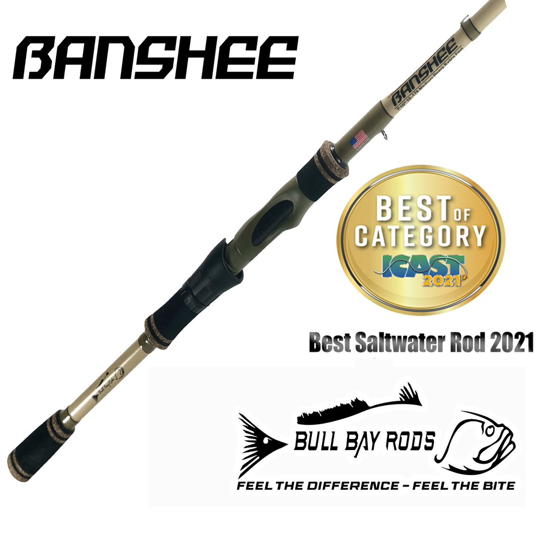 Bull Bay Banshee Travel Rod 3 Piece w/ Travel Case - Dogfish Tackle & Marine