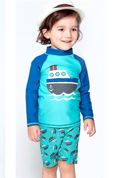 Vaenait Baby Ocean Boat Long Sleeve Swimsuit Set - Dogfish Tackle & Marine