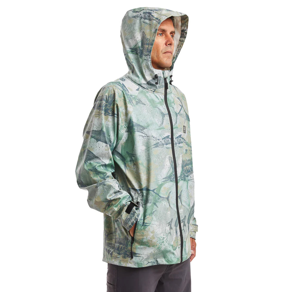 Chubasco Rain Jacket Green Camo - Dogfish Tackle & Marine