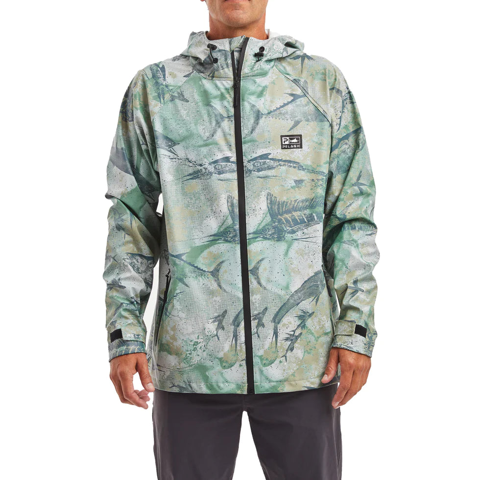 Chubasco Rain Jacket Green Camo - Dogfish Tackle & Marine