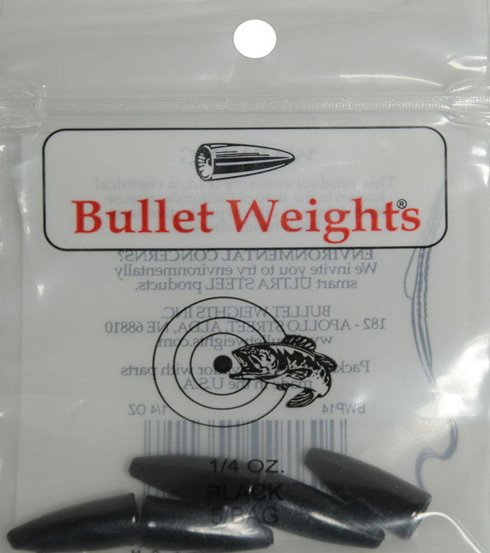 Bullet Weights Black Worm Weight - Dogfish Tackle & Marine