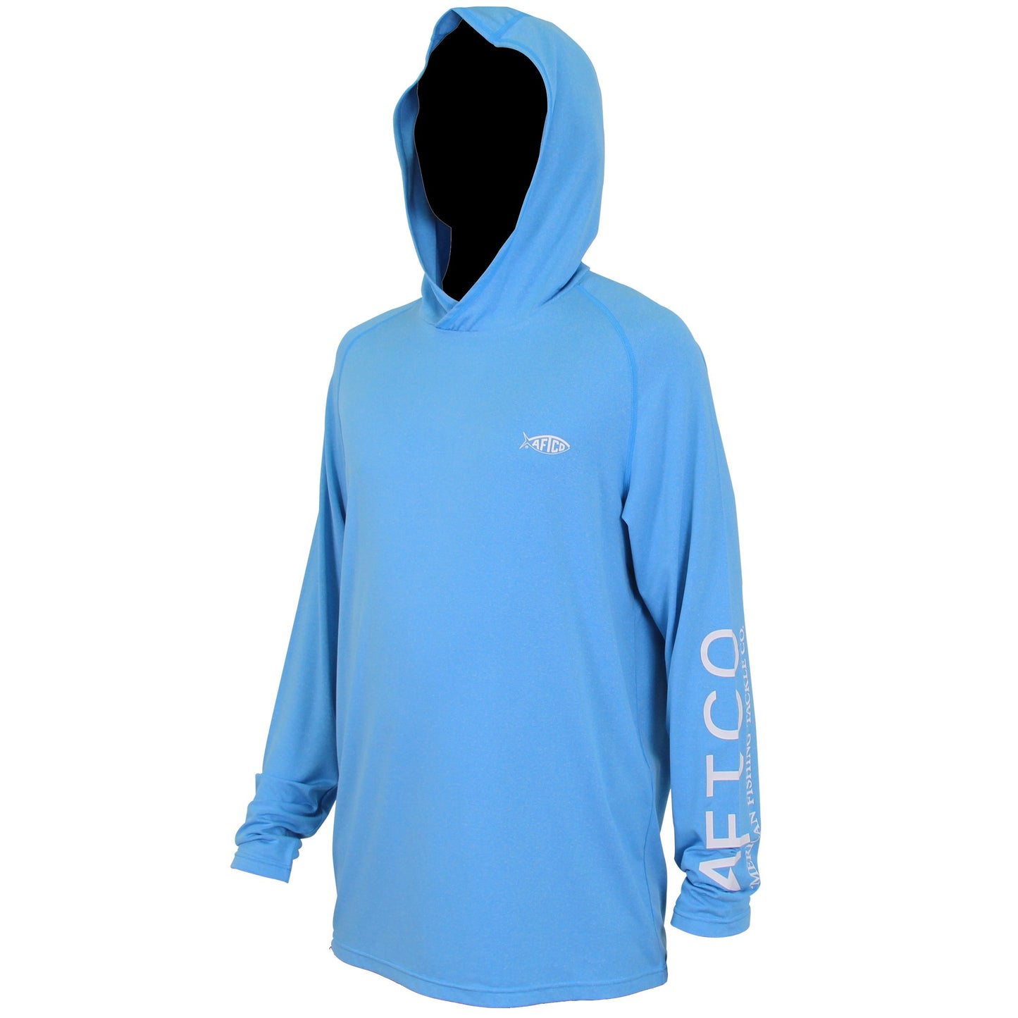 AFTCO Samurai Hooded Sun Shirt - Mint / Vivid Blue / Menthol - Dogfish Tackle & Marine