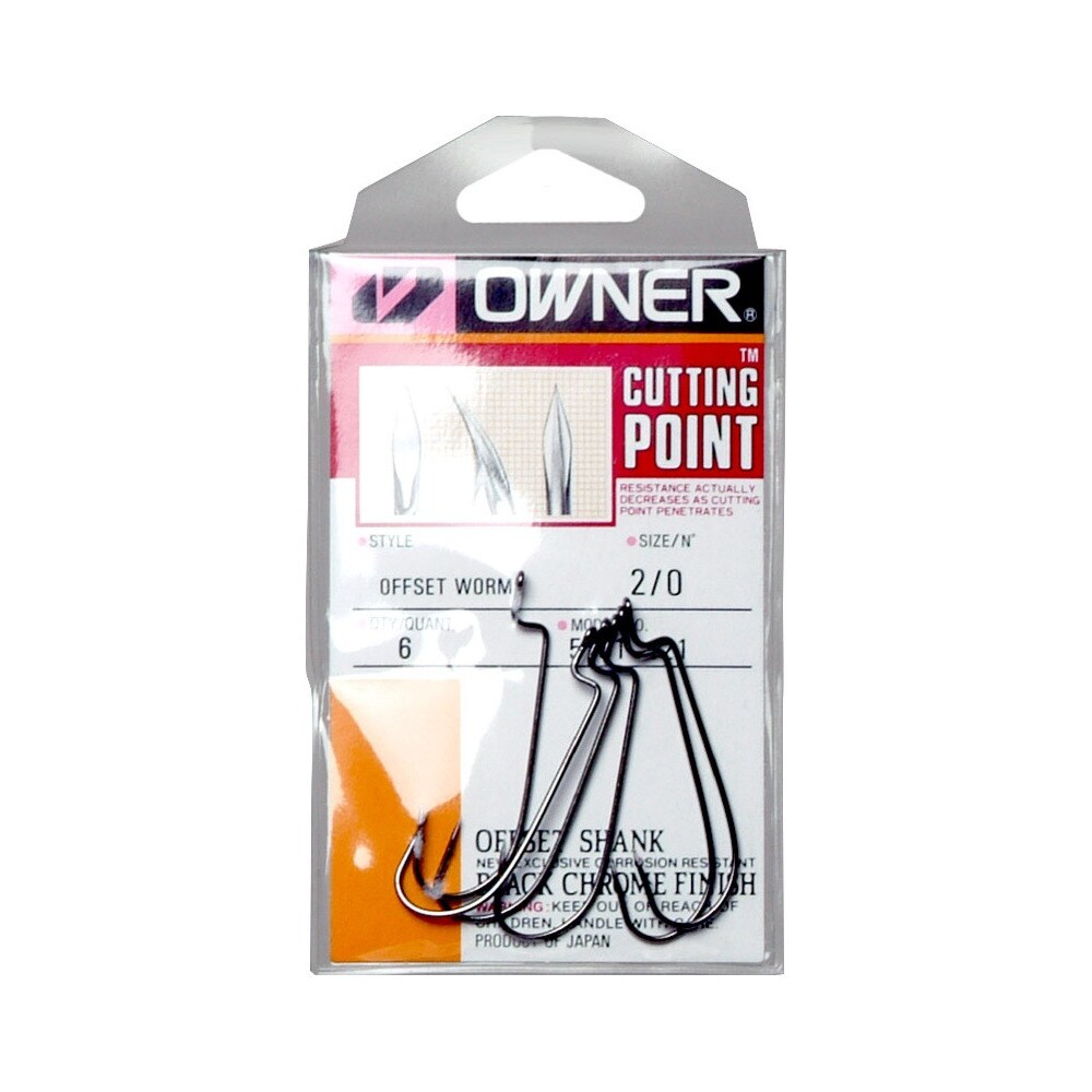 Owner Offset Worm Hook - Dogfish Tackle & Marine