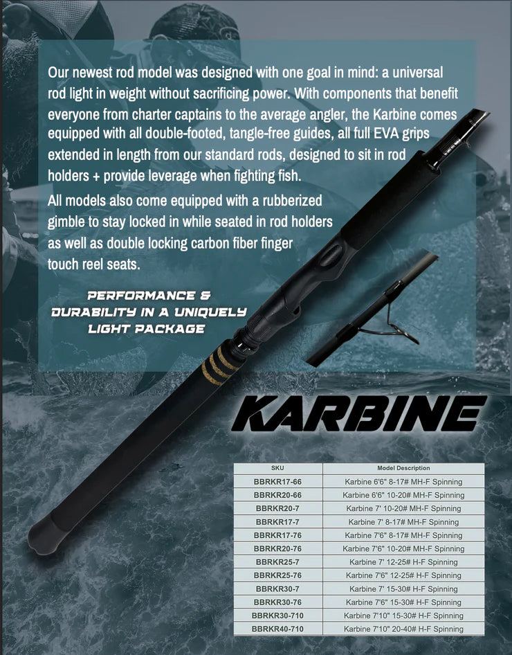 BULL BAY KARBINE SPIINIG ROD - Dogfish Tackle & Marine