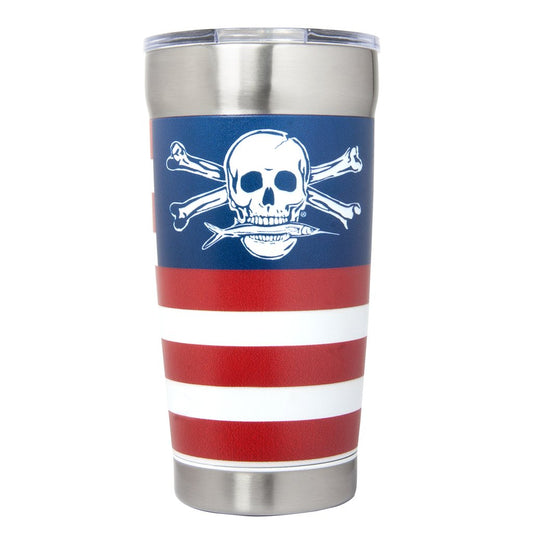 Calcutta  Red, White & Blue Powder Coated Traveler - 20oz (Limited Edition) - Dogfish Tackle & Marine